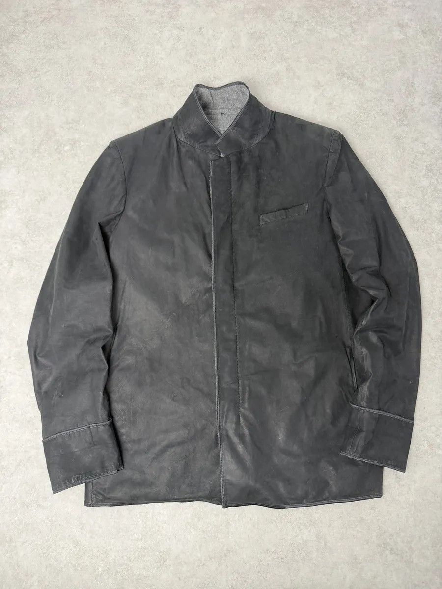 Dior 2010s Dior Black Calf Leather & Cashmere Premium Jacket by Kris Van Assche Size US L / EU 52-54 / 3 - 1 Thumbnail
