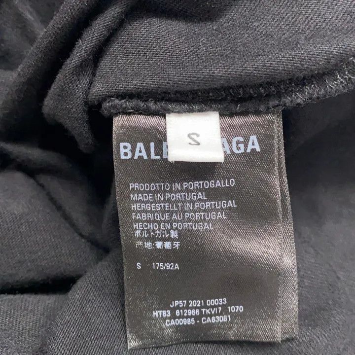 Balenciaga Balenciaga Balenciaga FW21 Black Logo Short Sleeve TShirt Size US S / EU 44-46 / 1 - 3 Thumbnail