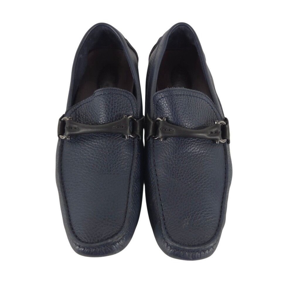 Salvatore Ferragamo Ferragamo Front 4 Driving Loafer US 7 D EU 40 Mens Navy Peb Size US 7 / EU 40 - 2 Thumbnail