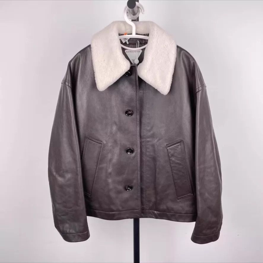 Bottega Veneta BV Brown Leather Jacket Size 36 Size XS / US 0-2 / IT 36-38 - 1 Thumbnail