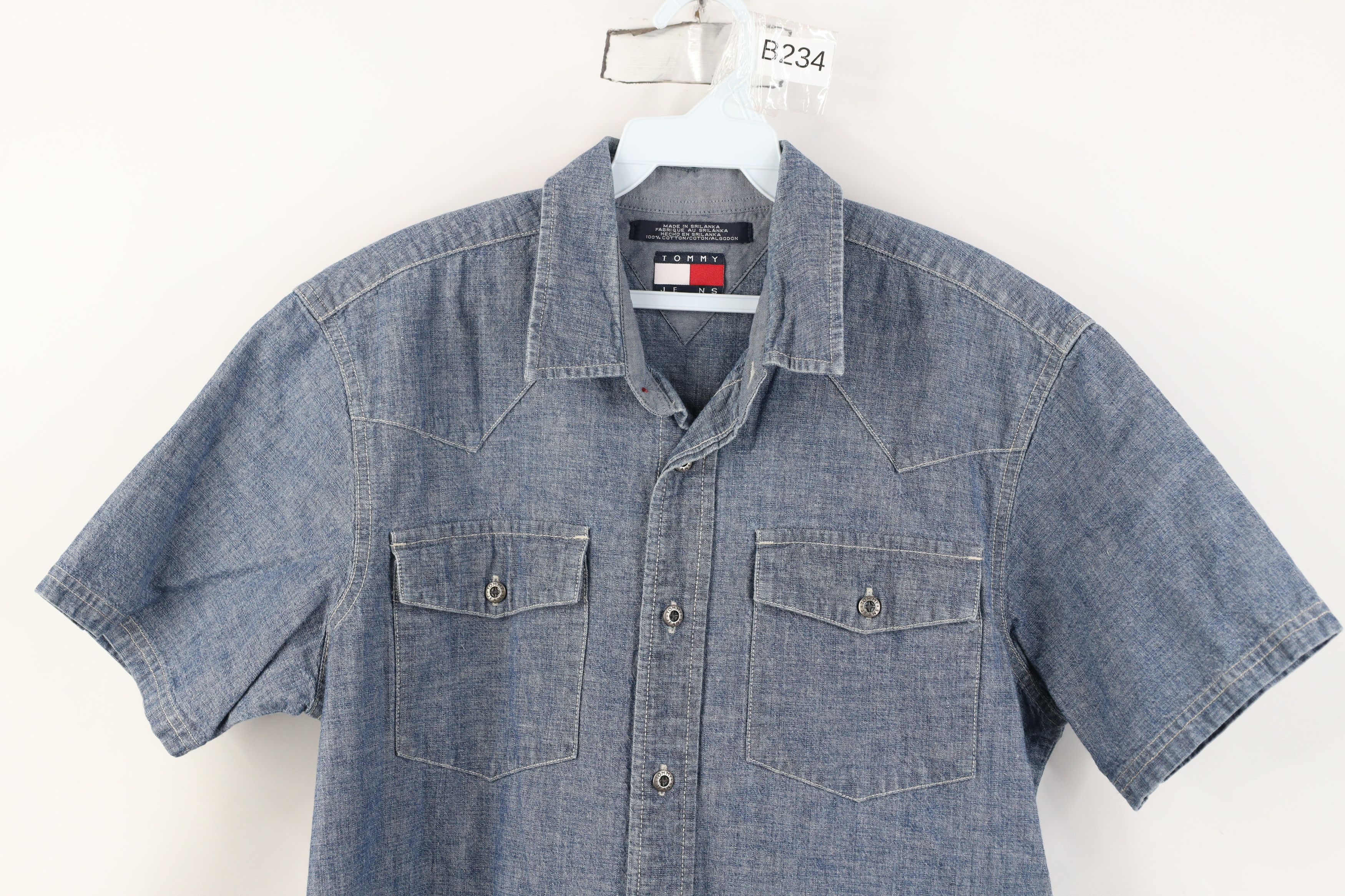 Tommy Hilfiger Vintage 90s Y2K Tommy Hilfiger Short Sleeve Button Shirt Size US M / EU 48-50 / 2 - 2 Thumbnail