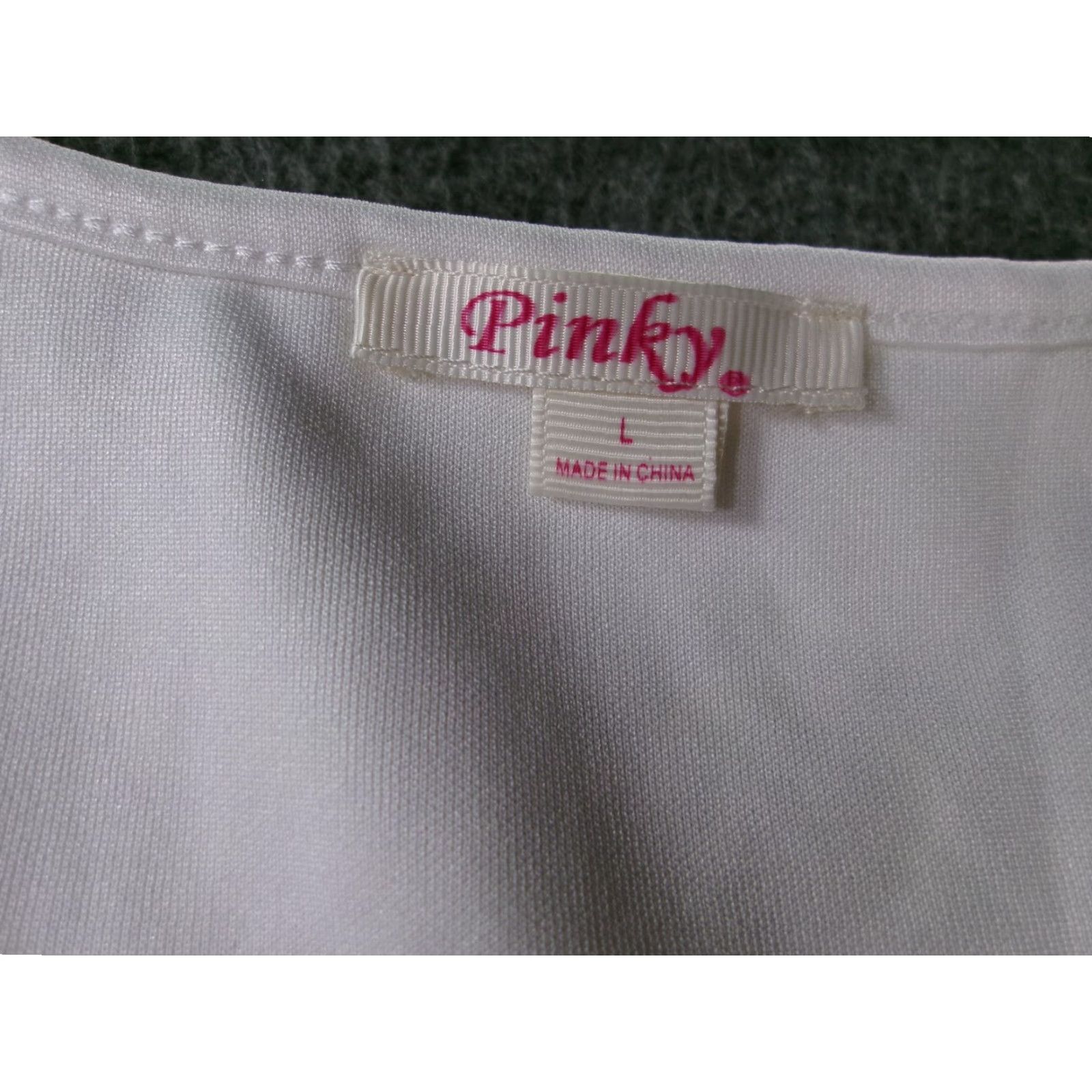 Vintage Pinky White Lace Sleeveless Sheath Dress L Womens Party Cocktail Lined Nylon/Spandex/Polyester Summer 35 in Scoop Neck Lace Pattern Size L / US 10 / IT 46 - 7 Thumbnail