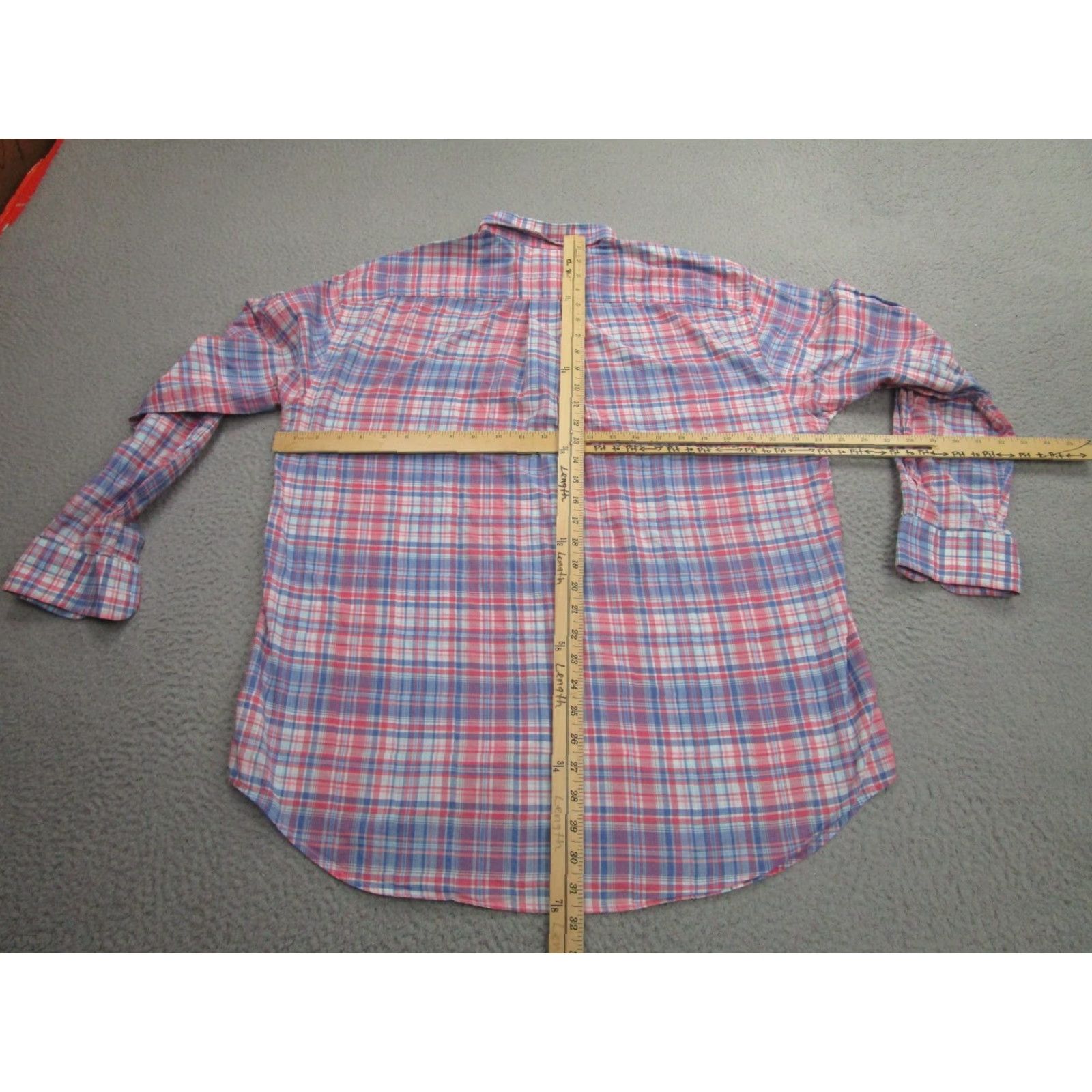 Vineyard Vines Vineyard Vines Shirt Mens Large Pink Blue Plaid Classic Fit Tucker Cotton Preppy Size US L / EU 52-54 / 3 - 7 Thumbnail