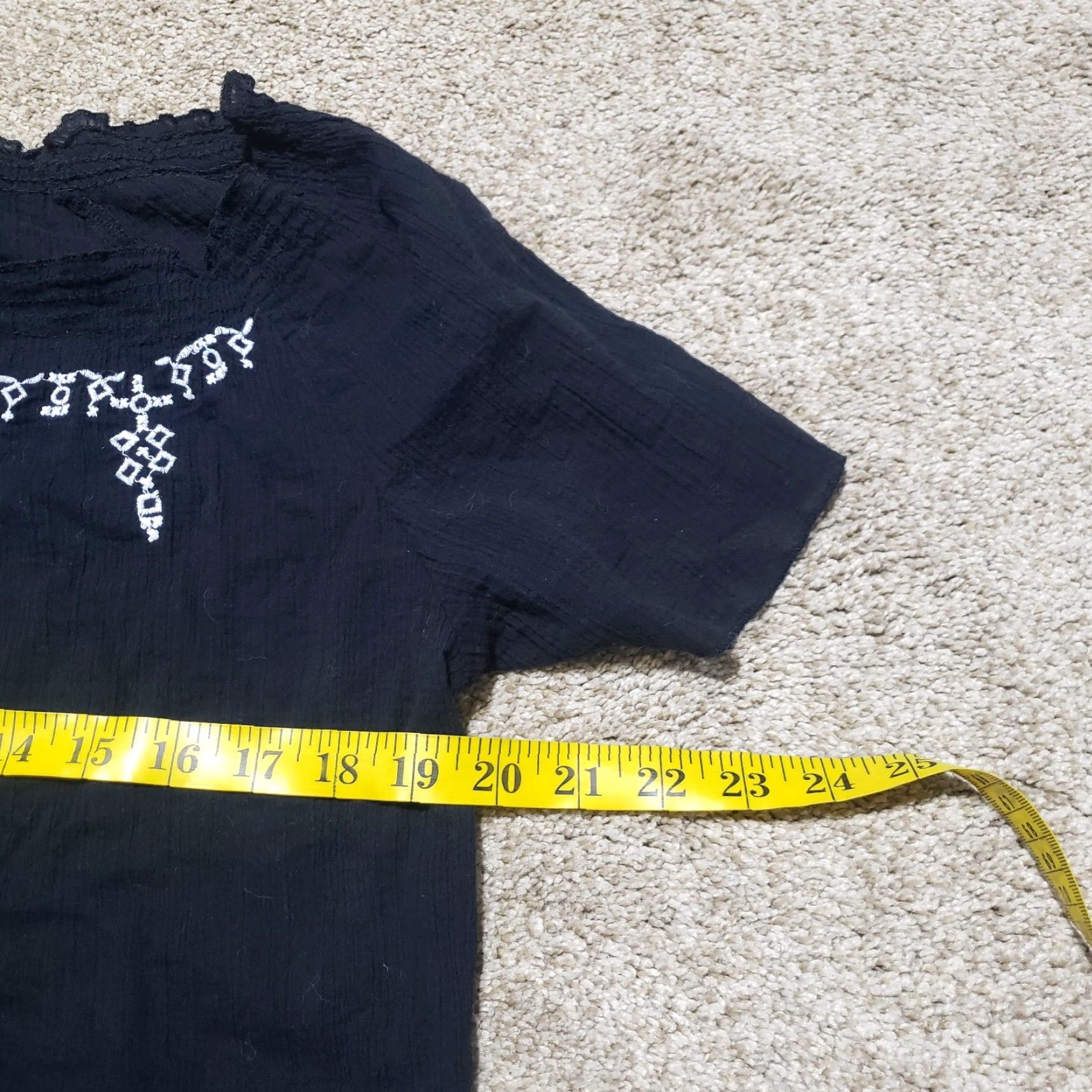 Faded Glory Faded Glory Shirt Black Lightweight Short Sleeve Large L Men’s Size Size L / US 10 / IT 46 - 5 Thumbnail