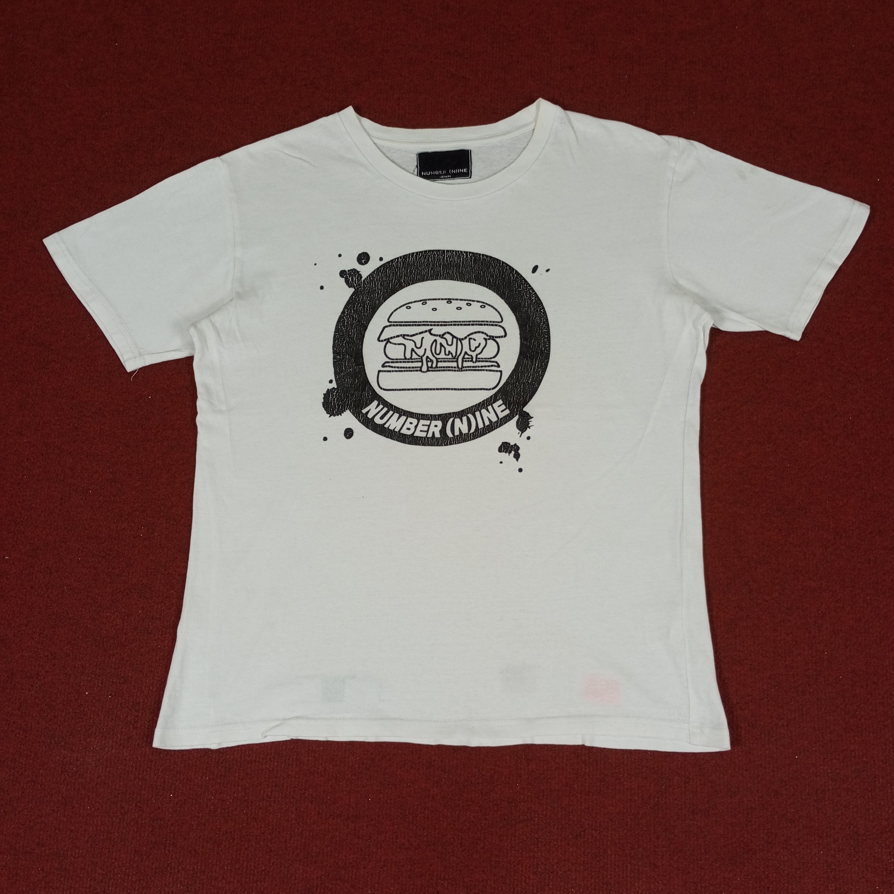Japanese Brand × Number (N)ine × Vintage Number Nine Japanese Brand Burger Style Design Tshirt Size US L / EU 52-54 / 3 - 1 Thumbnail