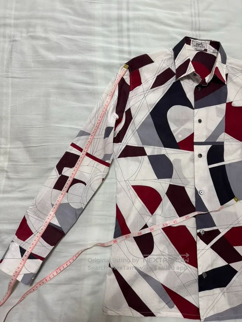 Hermes Hermes size 38 Shirt with classic pattern and color design Size US M / EU 48-50 / 2 - 6 Thumbnail
