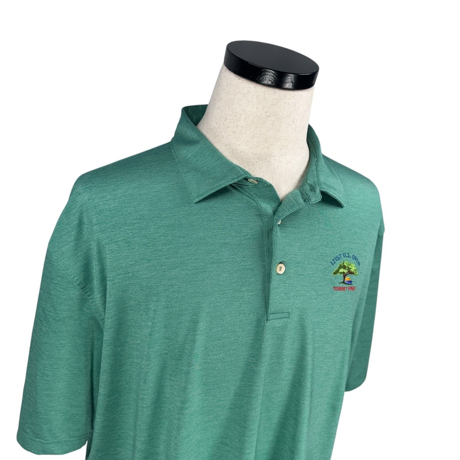 Peter Millar Peter Millar Summer Comfort Polo Shirt Men's 2XL Green 121st Size US XXL / EU 58 / 5 - 2 Thumbnail