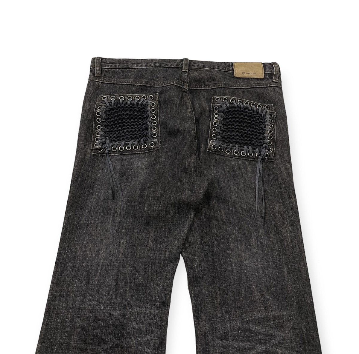 L7 Real Hip Rockstars Laced Flare Denim Size US 32 / EU 48 - 3 Thumbnail