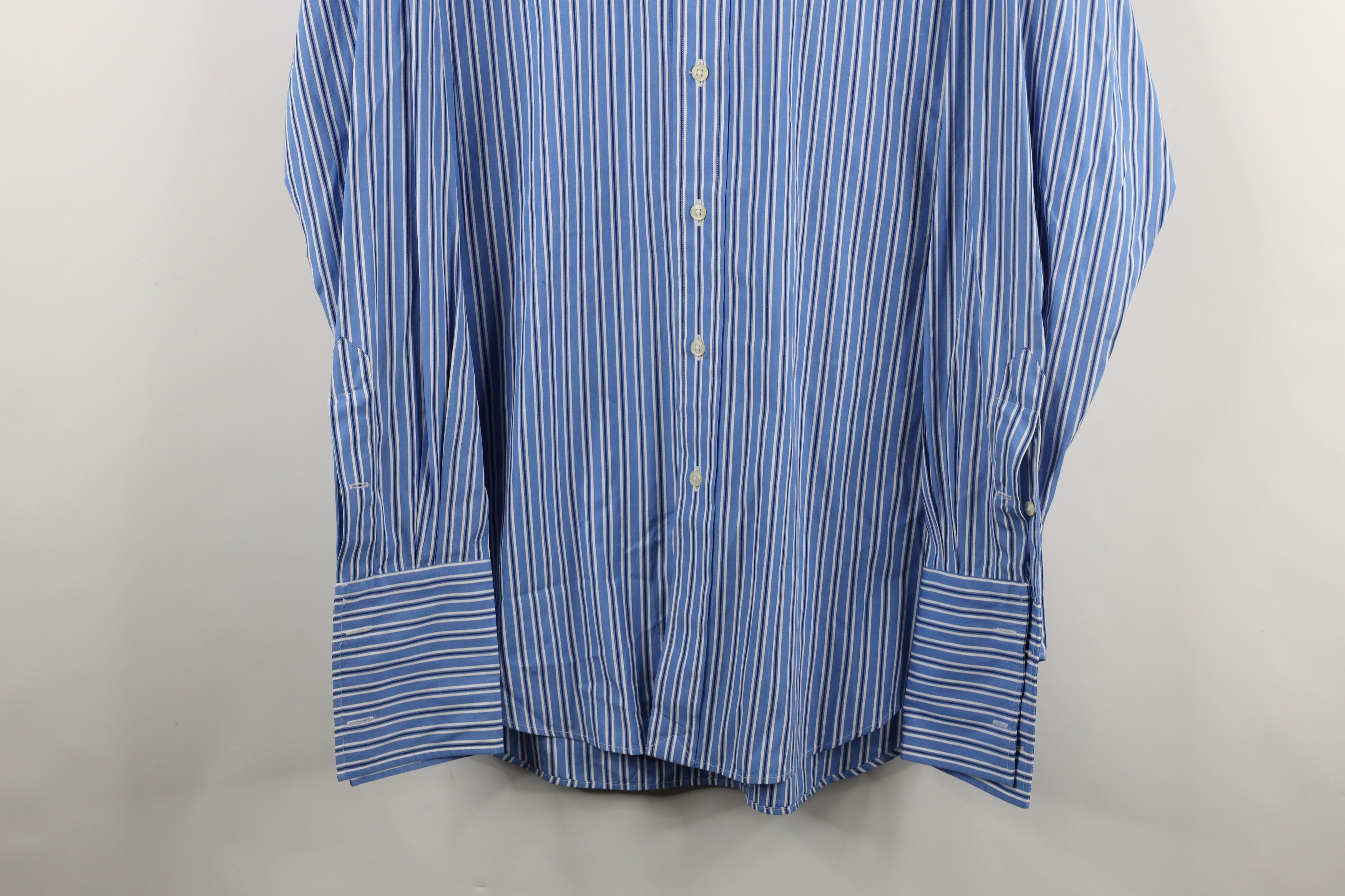 Ralph Lauren × Vintage Vintage Ralph Lauren Fit French Cuff Striped Button Shirt Size US M / EU 48-50 / 2 - 3 Thumbnail