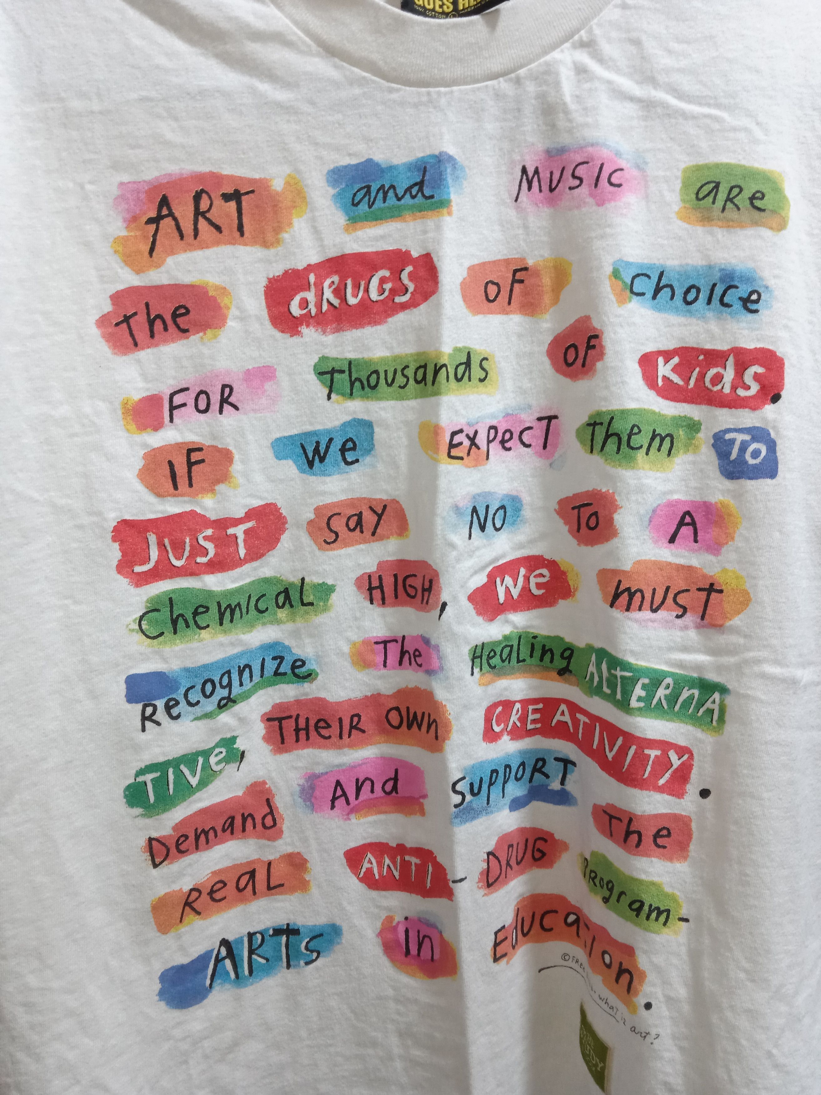 Other × Vintage Vintage 90s Fred Babb what is art T Shirt Size US L / EU 52-54 / 3 - 3 Thumbnail