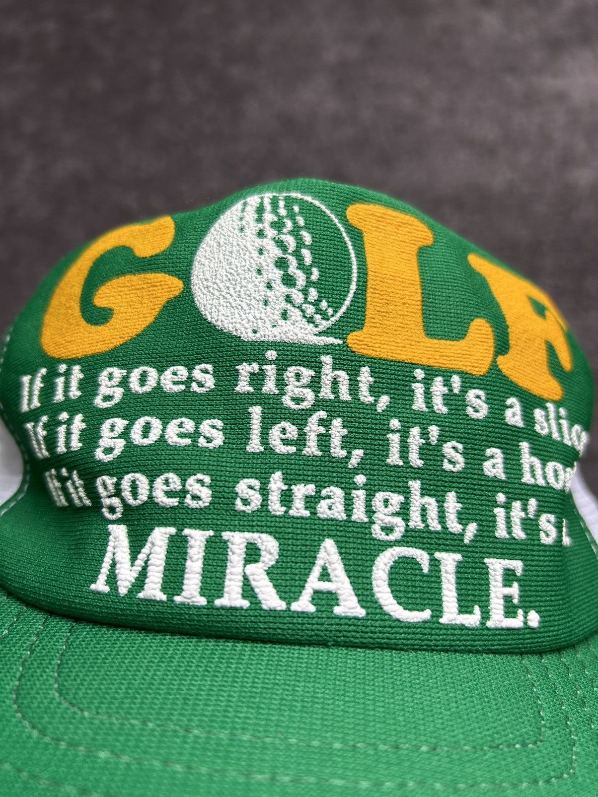 Vintage Vintage 70s Golf Souvenir Trucker Hat Made in USA Funny Size ONE SIZE - 2 Thumbnail