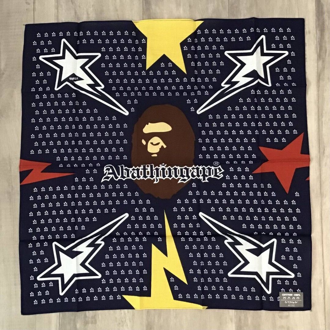 Bape × Nigo BAPE STA logo bandana navy a bathing ape star NIGO Size ONE SIZE - 1 Thumbnail