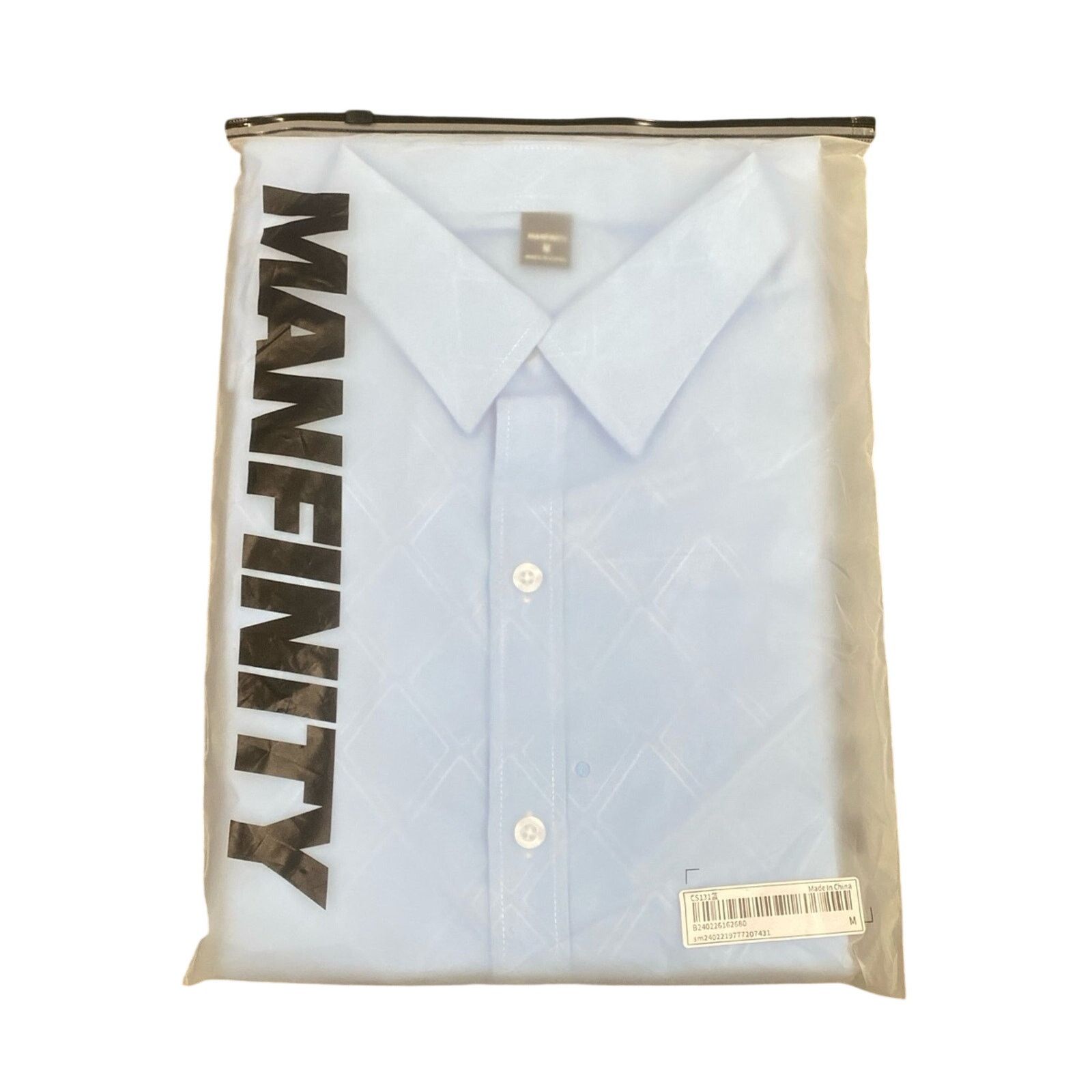 Shein Men’s Long Sleeve Button Down Shirt in Blue, Size M Size US M / EU 48-50 / 2 - 3 Thumbnail