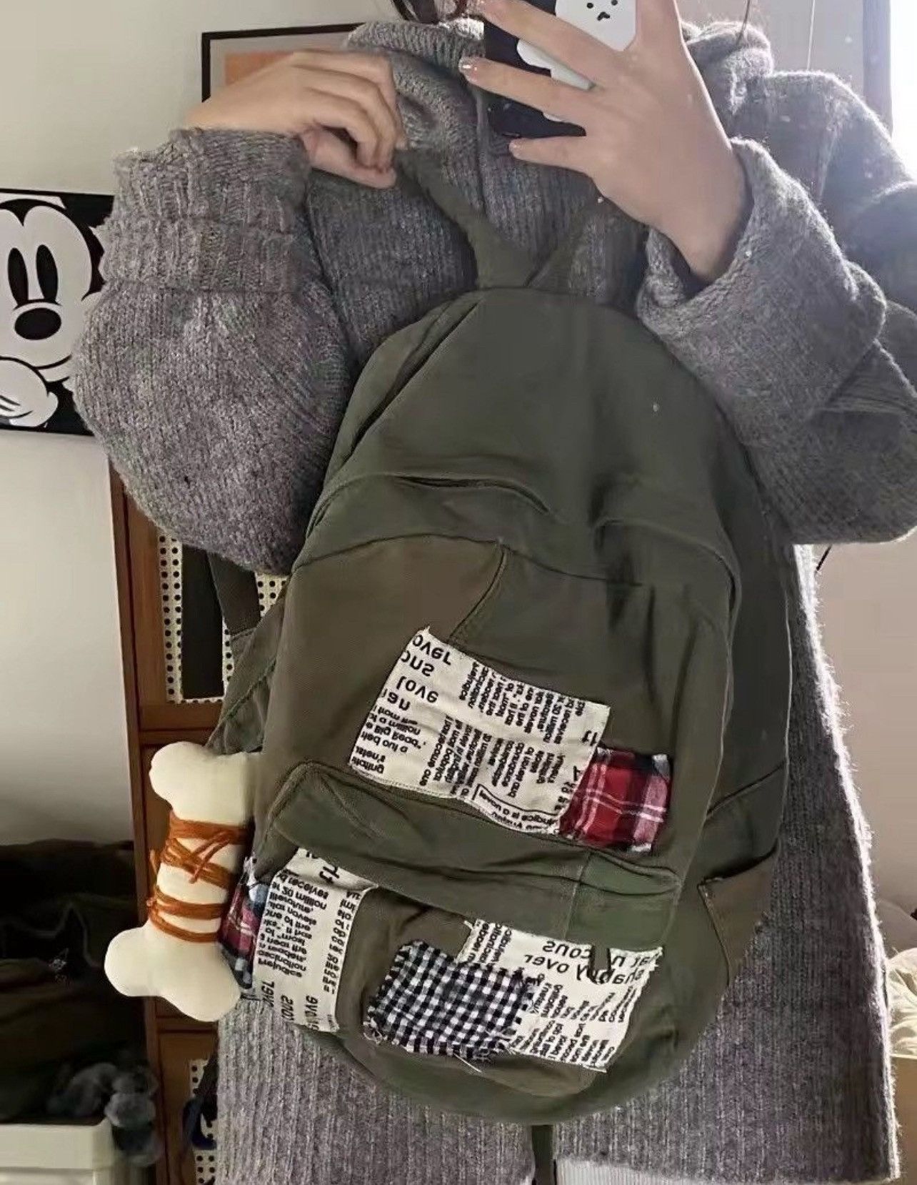 Other Japan Military Green Patchwork Backpack Bag Size ONE SIZE - 2 Thumbnail