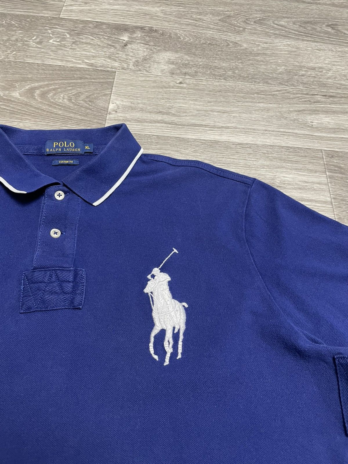 Rugby Ralph Lauren Vintage Polo Ralph Lauren Big Ponny Blue Rugby Polo Shirt Size US XL / EU 56 / 4 - 4 Thumbnail