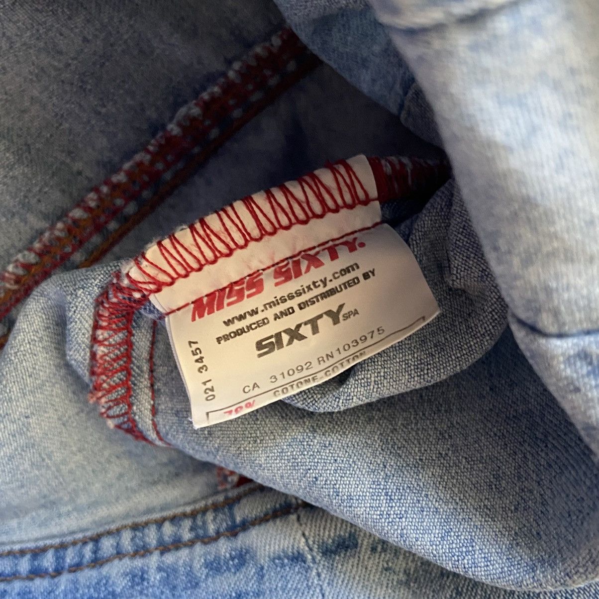 Miss Sixty 📌 Vintage 00s Miss Sixty Denim Crop Y2K Jacket Size XS / US 0-2 / IT 36-38 - 9 Thumbnail