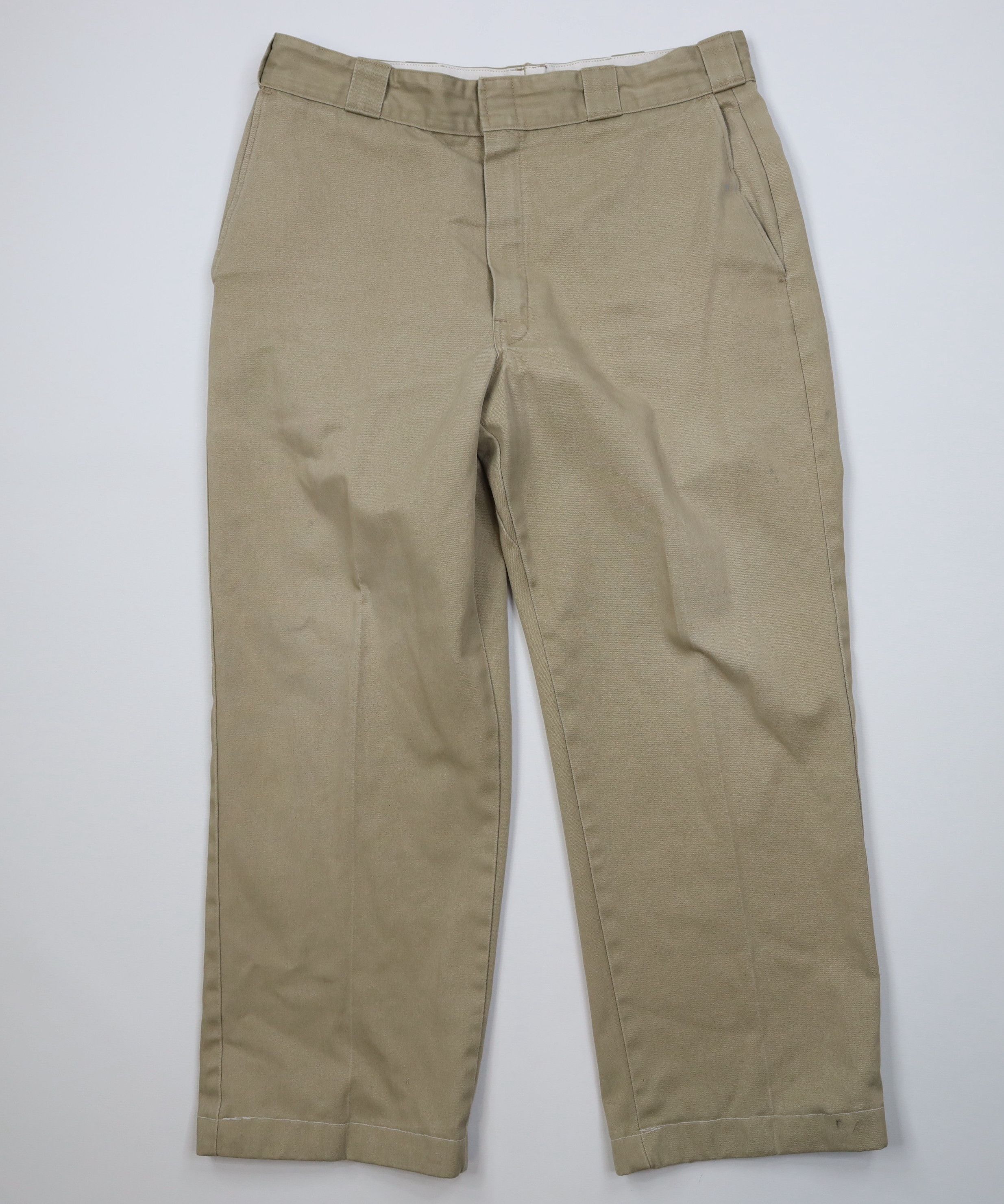 Dickies Vintage 90s Dickies Loose Fit Wide Leg Pants Beige USA Size US 34 / EU 50 - 1 Thumbnail