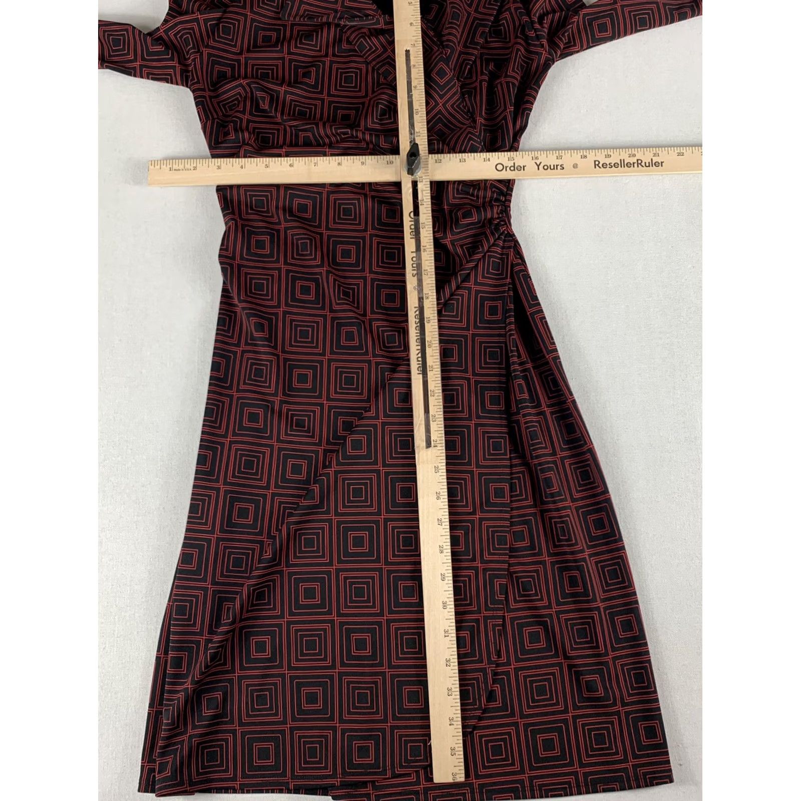 Express EXPRESS DRESS WOMENS RED BLACK PULLOVER LONG SLEEVE SIZE 1/2 SIDE SEWN Size XS / US 0-2 / IT 36-38 - 5 Thumbnail
