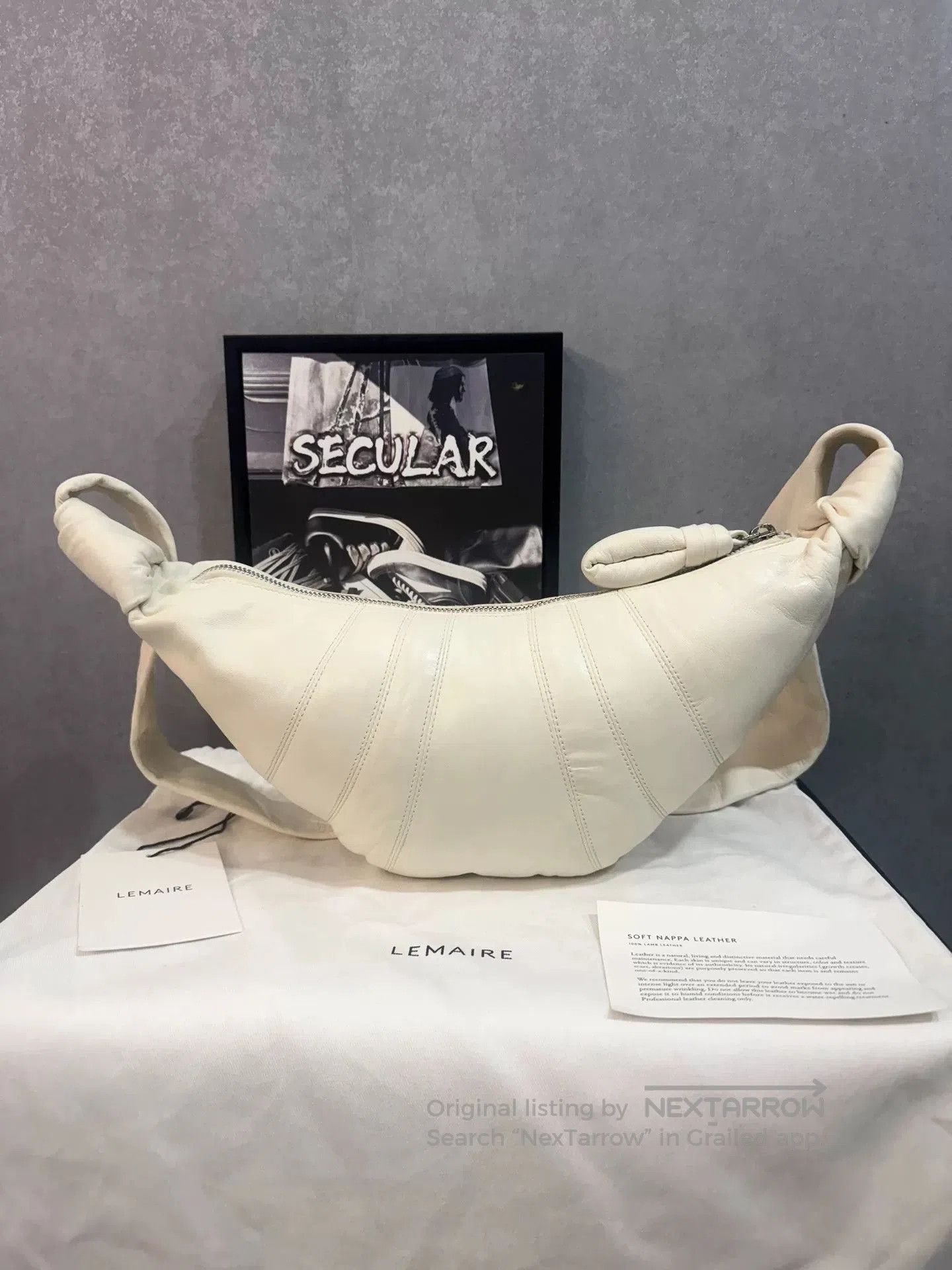 Lemaire Lemaire Small White Croissant Bag. Size ONE SIZE - 2 Thumbnail