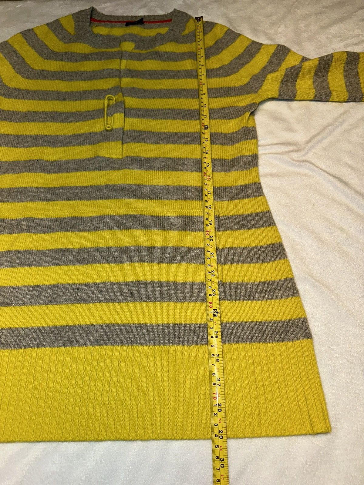 Magaschoni Magaschoni Cashmere Striped L/S Sweater Dress-Size Med Size M / US 6-8 / IT 42-44 - 4 Thumbnail