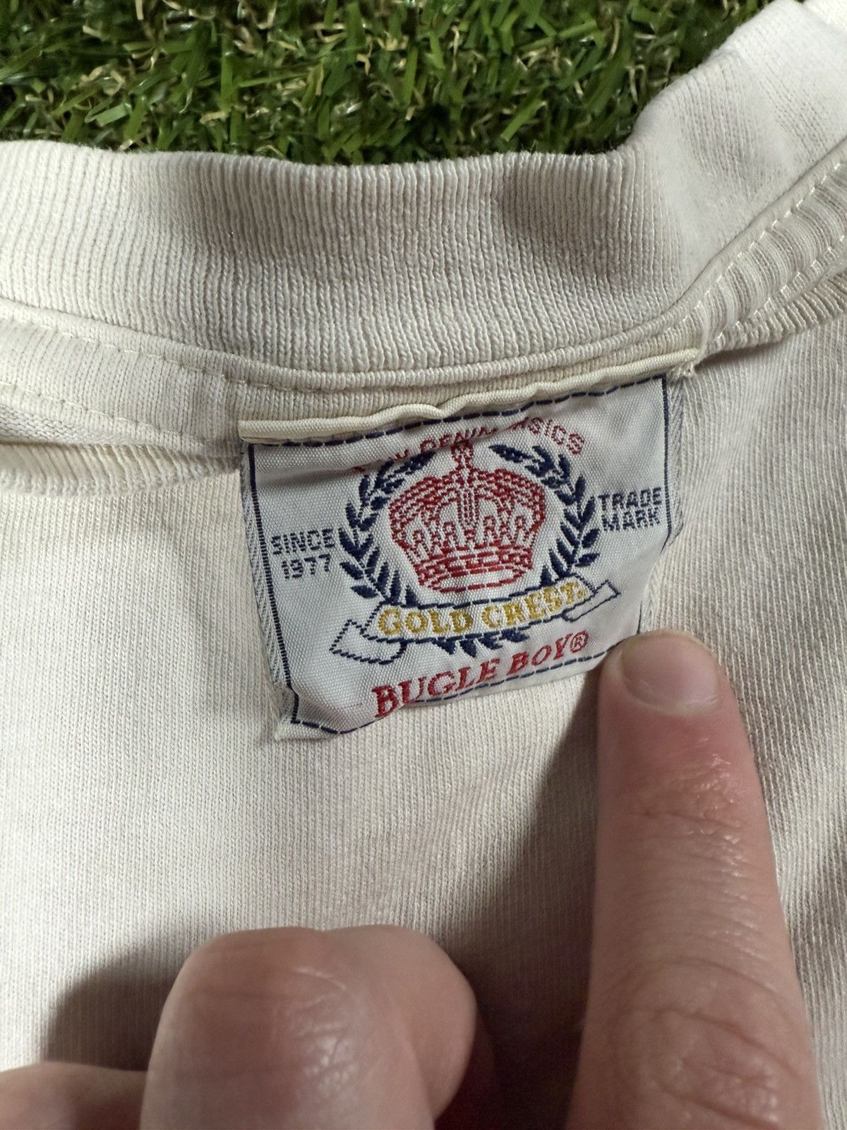 Bugle Boy Vintage 90s Bugle Boy Motorcycle Graphic Essential Boxy Tee Size US L / EU 52-54 / 3 - 4 Thumbnail