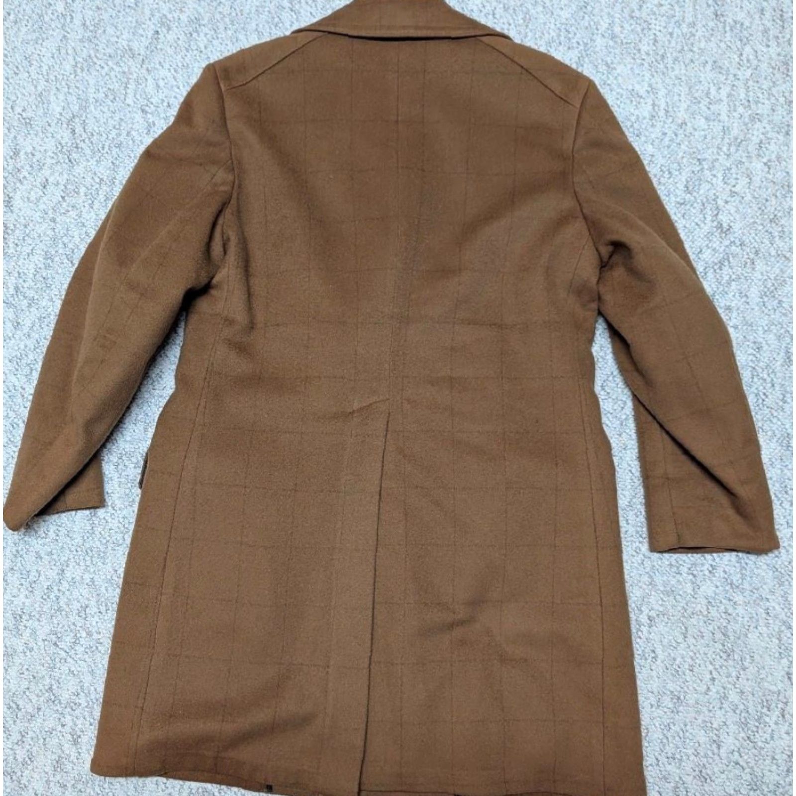 Doublet VINTAGE Stratojac OVERCOAT Shirt Mens 40 Brown Wool Flannel Double Breasted 1970s USA Made Sherpa Patten: Windowpane Size US M / EU 48-50 / 2 - 2 Thumbnail