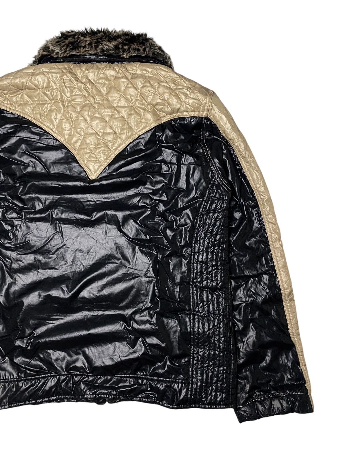 If Six Was Nine 2000's H.C.M Homme Fur Puffer Zip Jacket Size US L / EU 52-54 / 3 - 7 Thumbnail