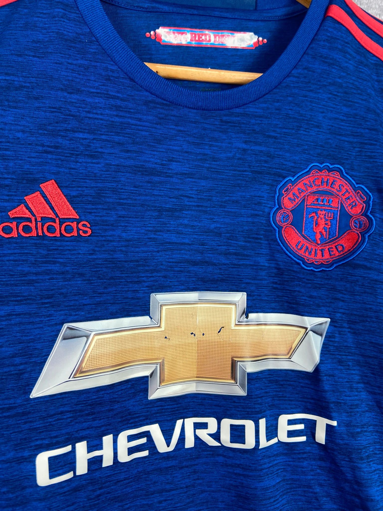 Adidas Manchester United Blue Jersey Adidas M Climacool Size US M / EU 48-50 / 2 - 2 Thumbnail