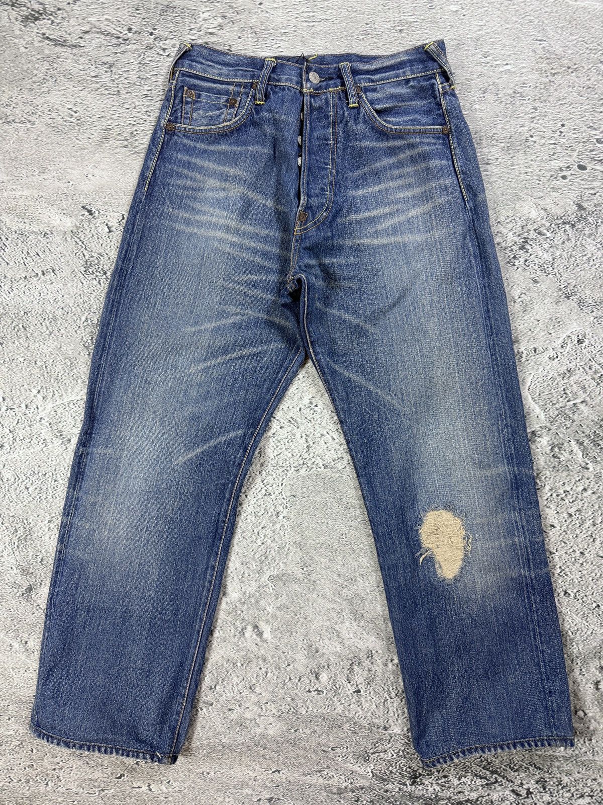 Evisu Evisu jeans vintage handpainted seagull logo selvedge denim Size US 30 / EU 46 - 4 Thumbnail