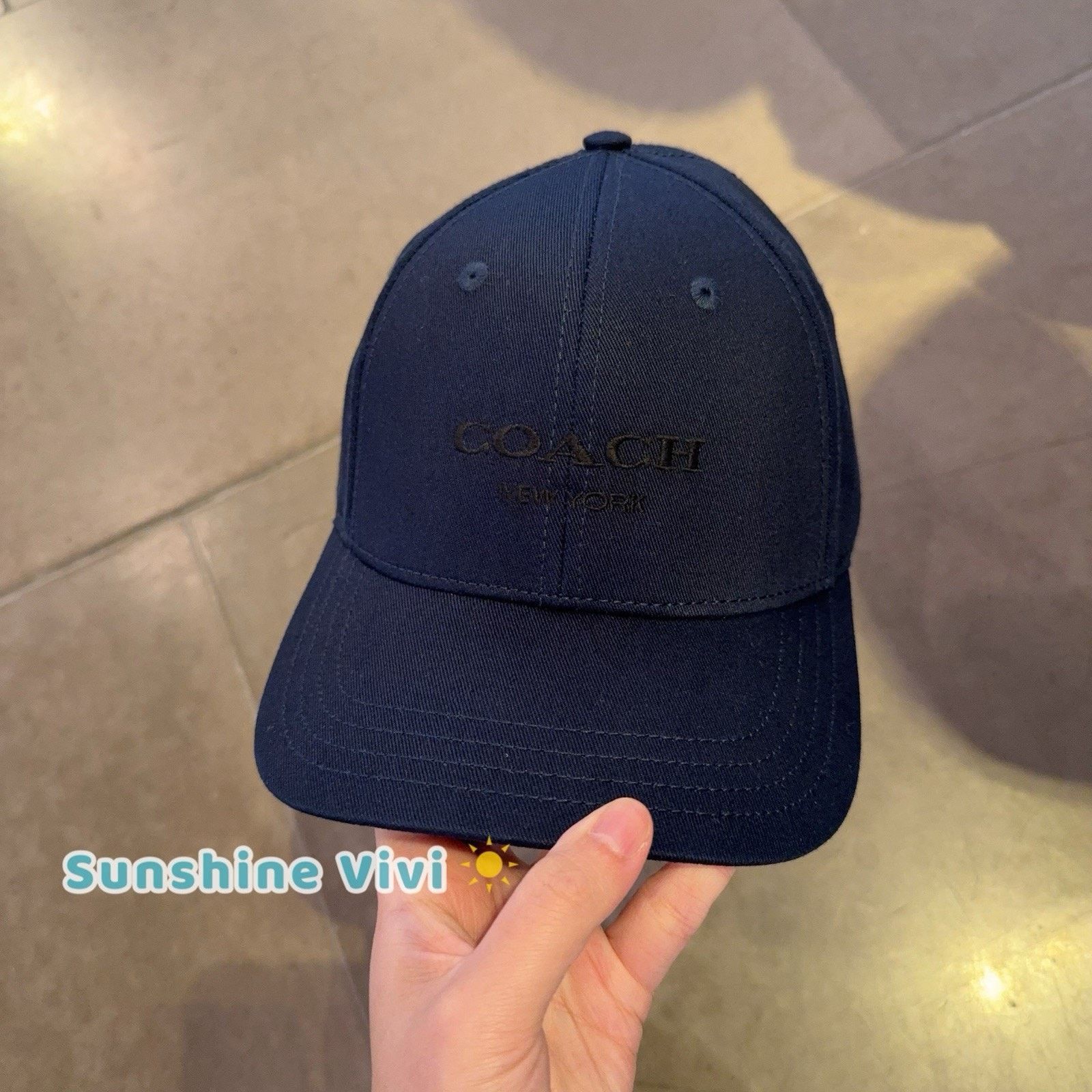 Coach NWT Coach Embroidered Baseball Hat Unisex CH409 Navy Size ONE SIZE - 1 Thumbnail