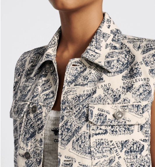 Dior o1w1db11225 422G16 Vest in White/Navy Blue Size XS / US 0-2 / IT 36-38 - 6 Thumbnail