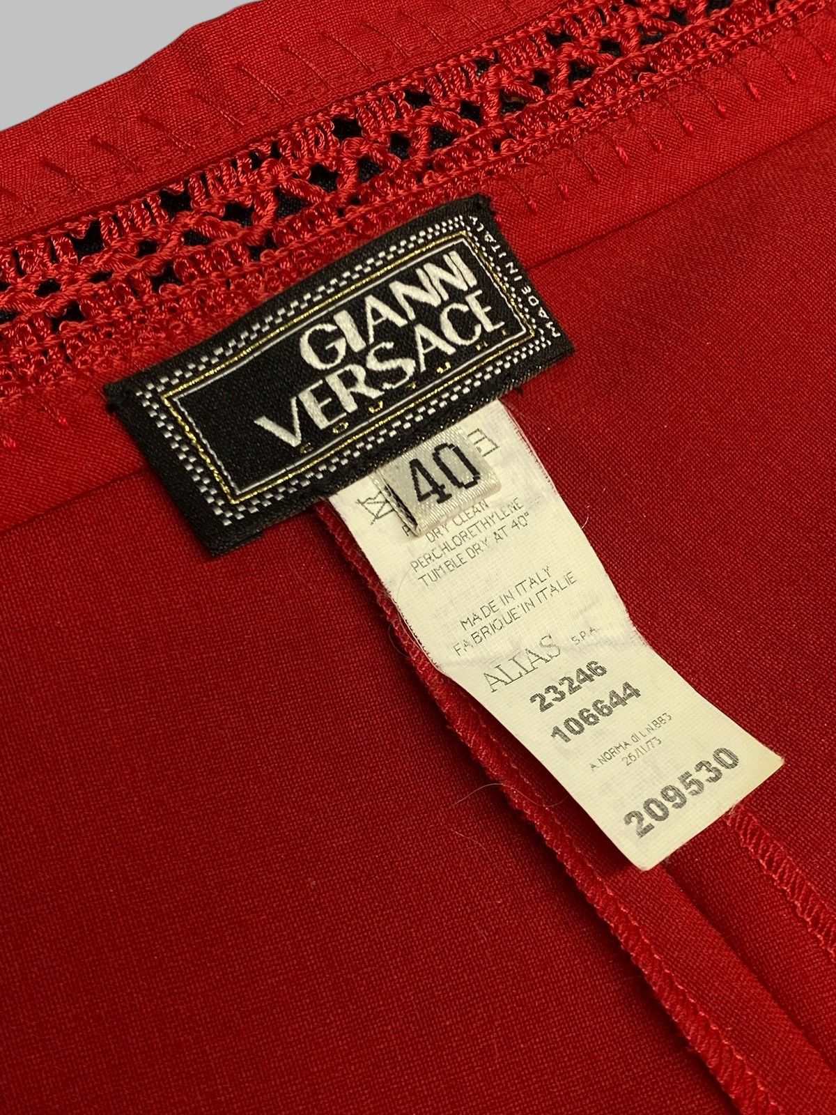 Versace Gianni Versace Vintage 90s Hot Red Classic Pants Size 27" / US 4 / IT 40 - 15 Thumbnail