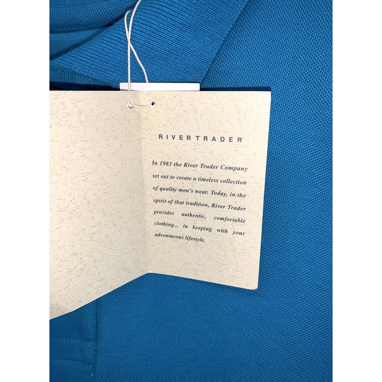 Vintage River Trader Polo Shirt Blue Cotton XL Mens NWD-9830 Size US XL / EU 56 / 4 - 3 Thumbnail