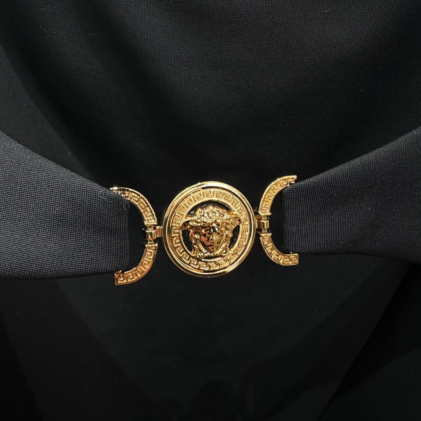 Versace Versace feb459 Medusa Gold Women's Long-Sleeve Dress 38 Size XS / US 0-2 / IT 36-38 - 6 Thumbnail