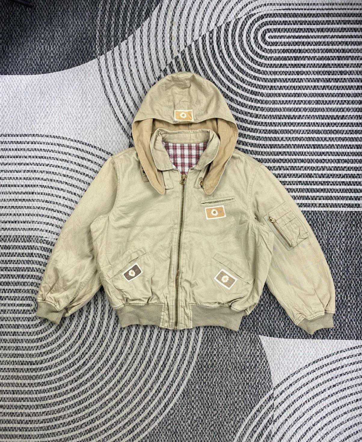 Pink House Vintage Pink House Back Hit Spellout Bomber Hooded Jacket Size US XL / EU 56 / 4 - 2 Thumbnail