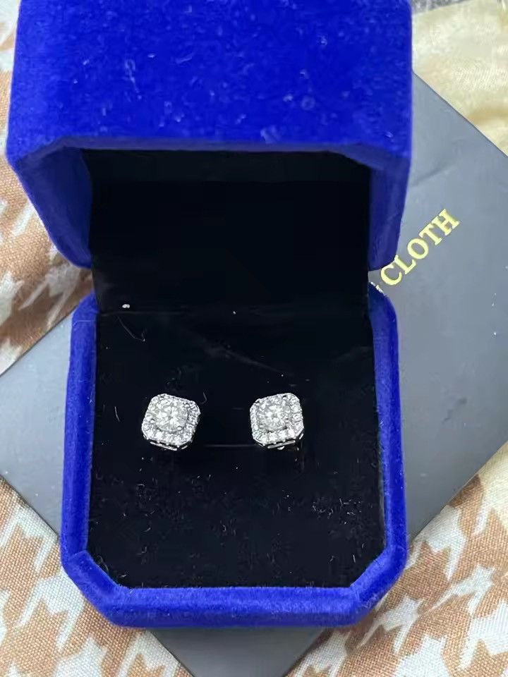 Jewelry Luxury 0.5 CTW Moissanite Stud Earrings | S925 Sterling Silv Size ONE SIZE - 5 Thumbnail