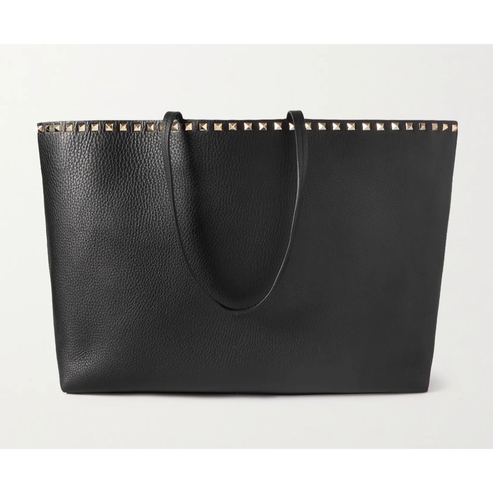 Valentino Valentino Garavani Rockstud Large Black Grained Tote Size ONE SIZE - 4 Thumbnail