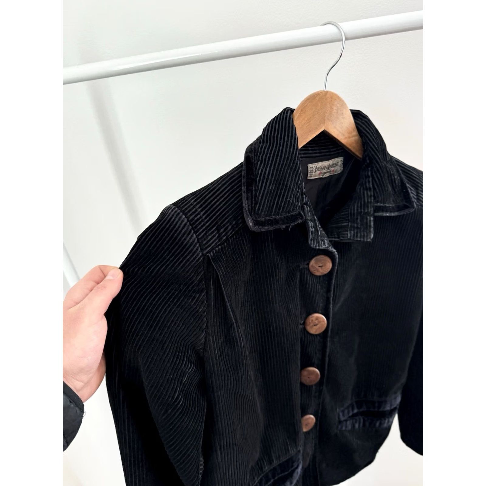 Yves Saint Laurent VINTAGE Saint Laurent Rive Gauche Women's Corduroy Blazer Jacket Button Up Sz 34 Size S / US 4 / IT 40 - 7 Thumbnail