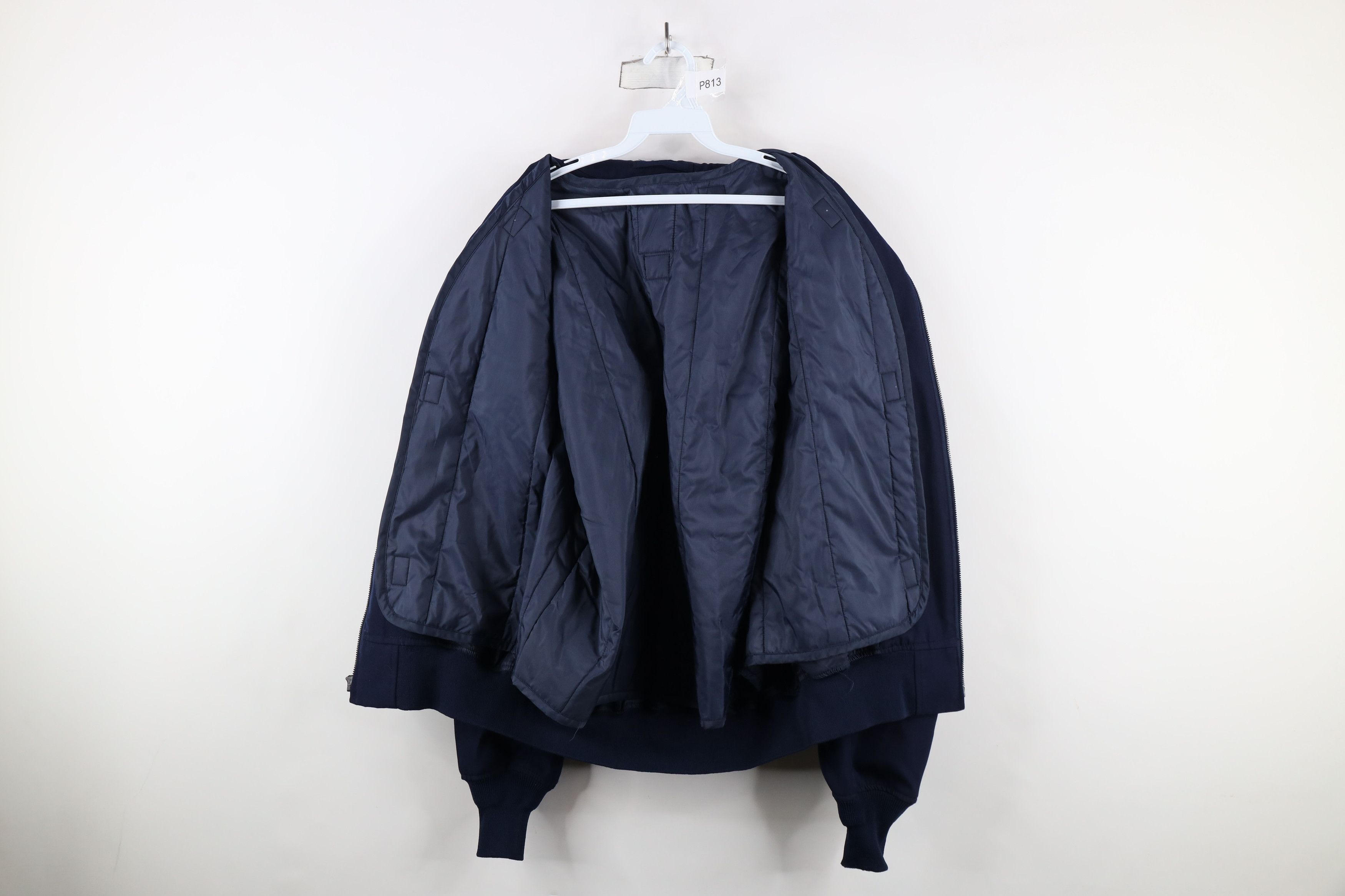 Vintage Vintage Y2K 2001 Military Bomber Jacket with Liner Blue USA Size US XL / EU 56 / 4 - 5 Thumbnail