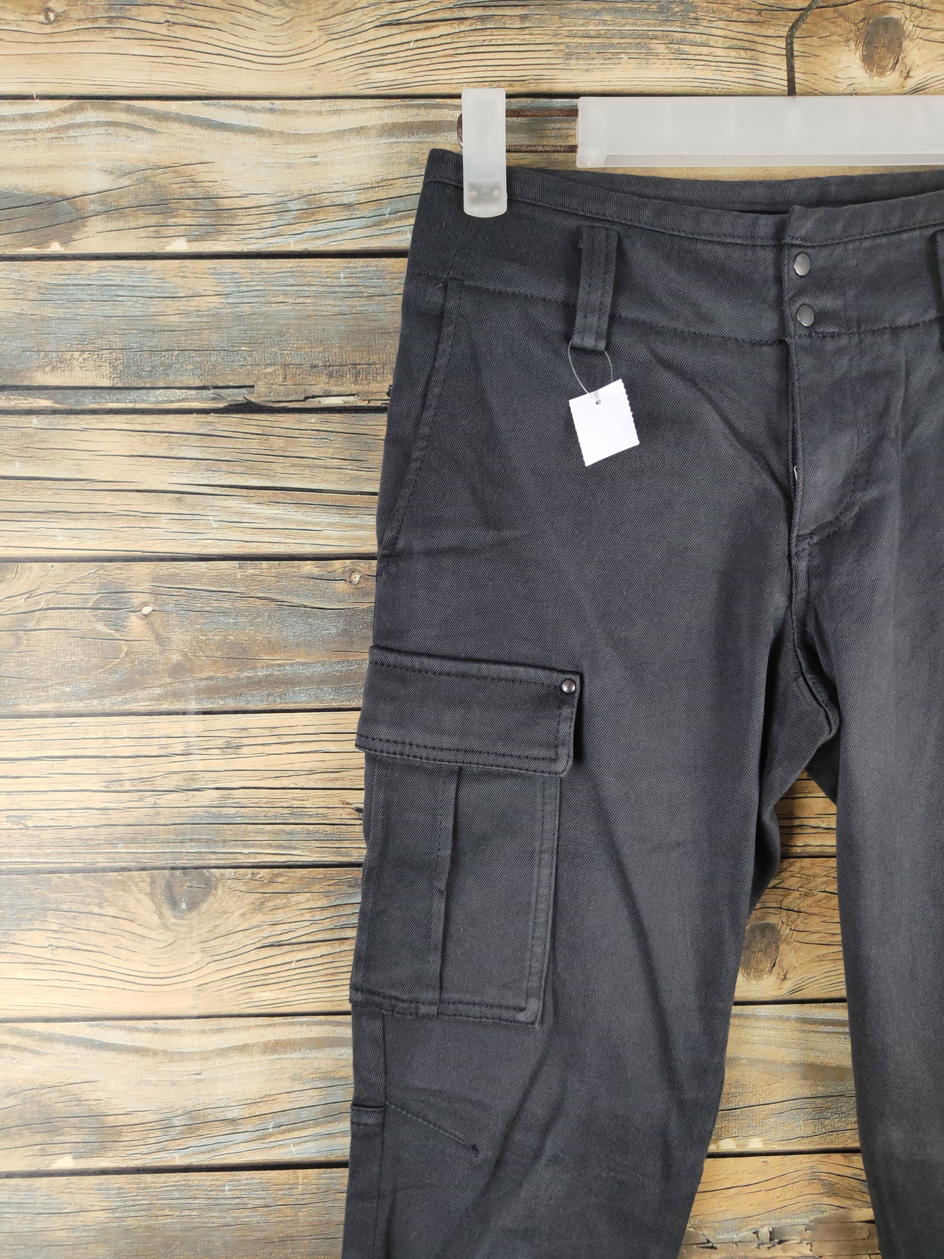 Japanese Brand DL Des Pres Black Multipocket Cargo Pants #2421 Size 26" / US 2 / IT 38 - 3 Thumbnail