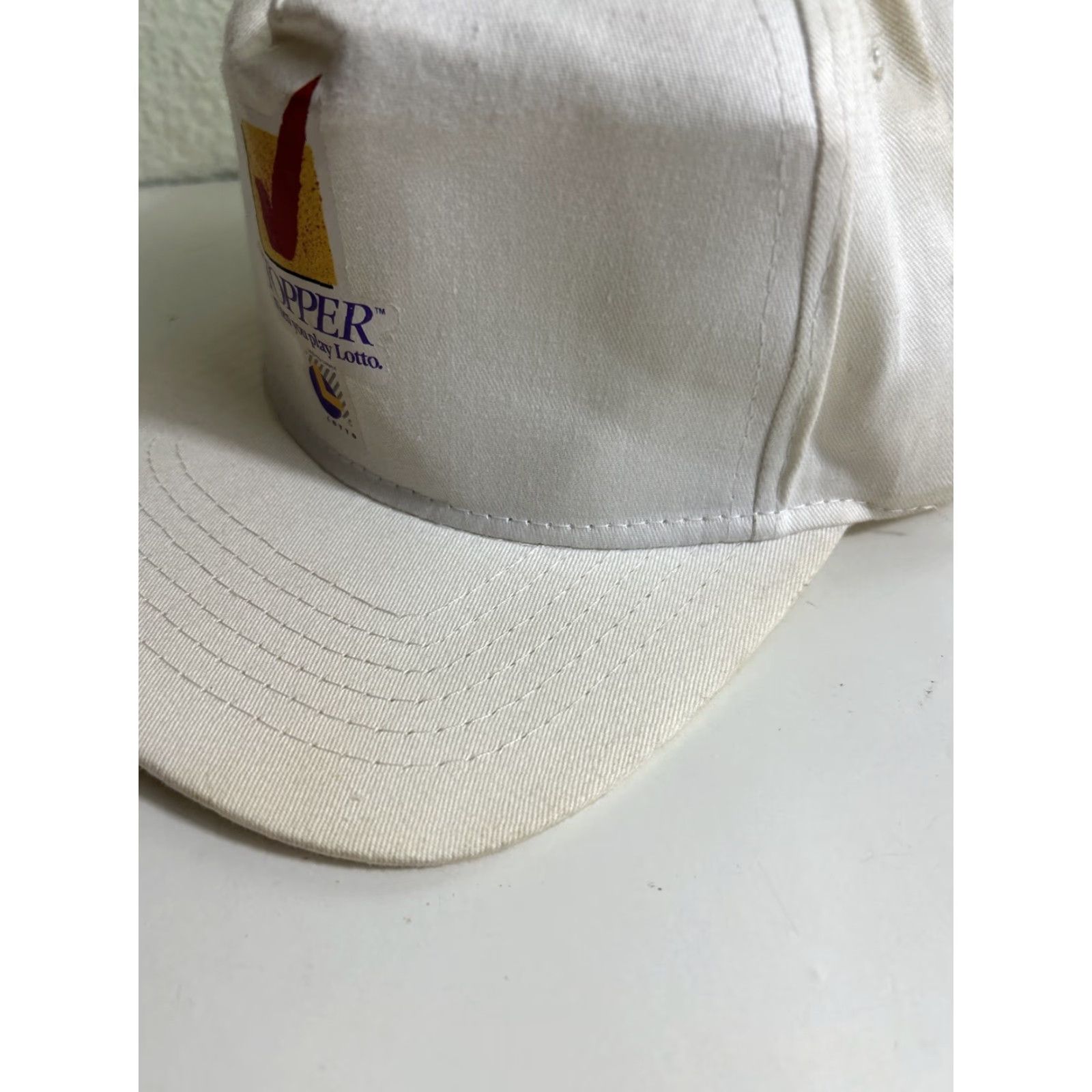 Vintage VINTAGE California Lottery SnapBack Hat White “topper When You Play Lotto” Sportcap Men Adjustable White Hat Mens Size ONE SIZE - 6 Thumbnail