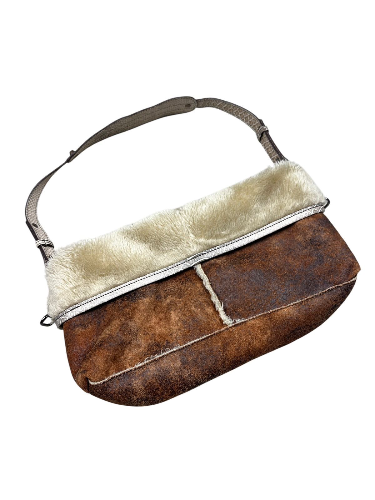 Guess Y2K Guess Vegan Leather Faux Fur Shoulder Bag Size ONE SIZE - 8 Thumbnail