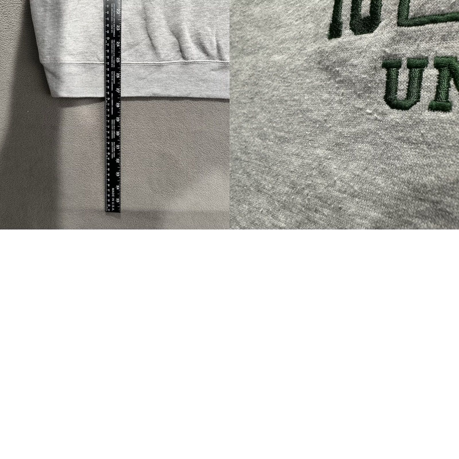 Vintage CI Sport Slippery Rock University Sweatshirt Mens Medium Gray Green Embroidered Size US M / EU 48-50 / 2 - 8 Thumbnail