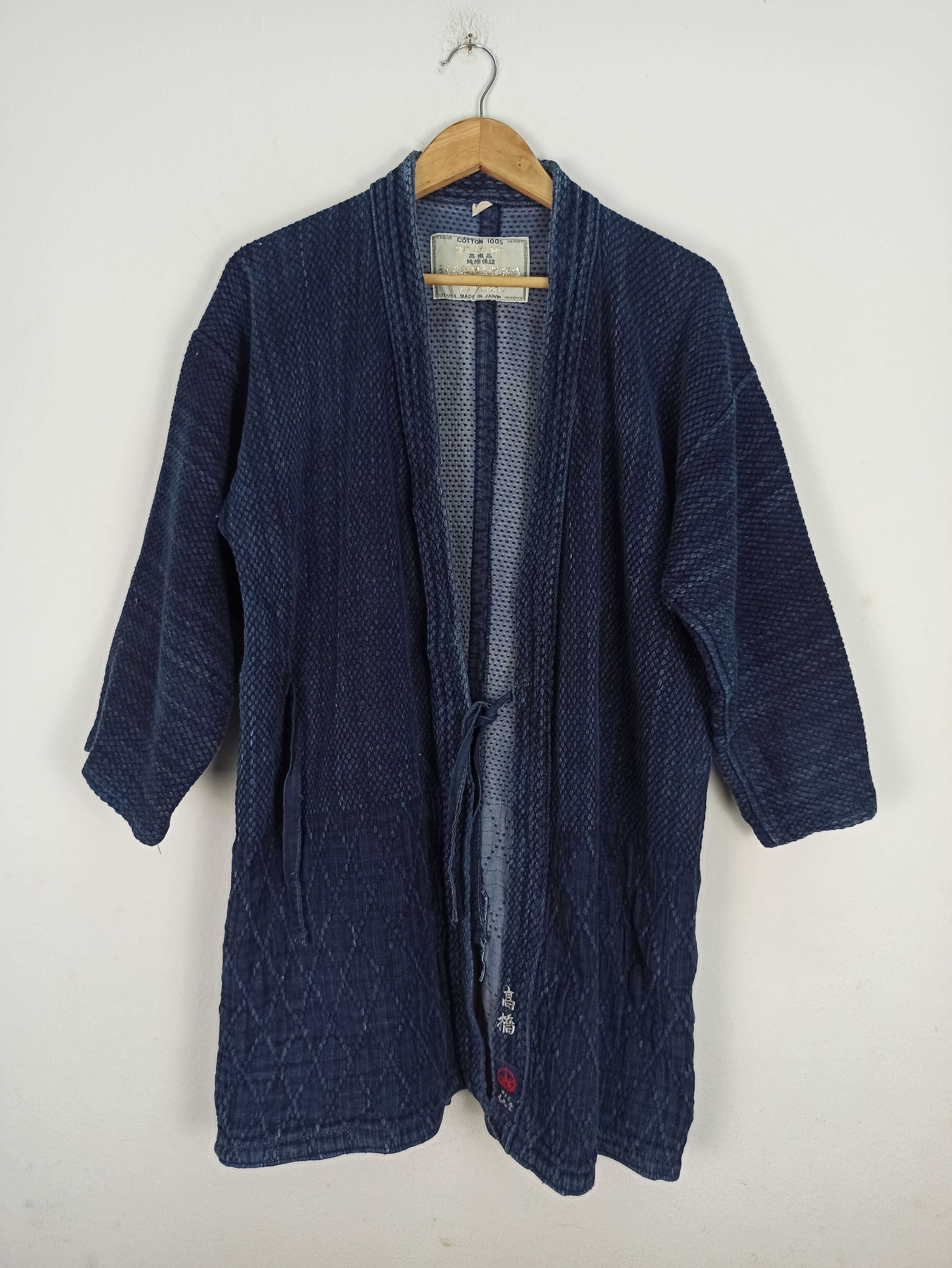 Indigo 90s Kendo Kimono Indigo Blue Special Utility Goods Japan Size US XL / EU 56 / 4 - 1 Thumbnail
