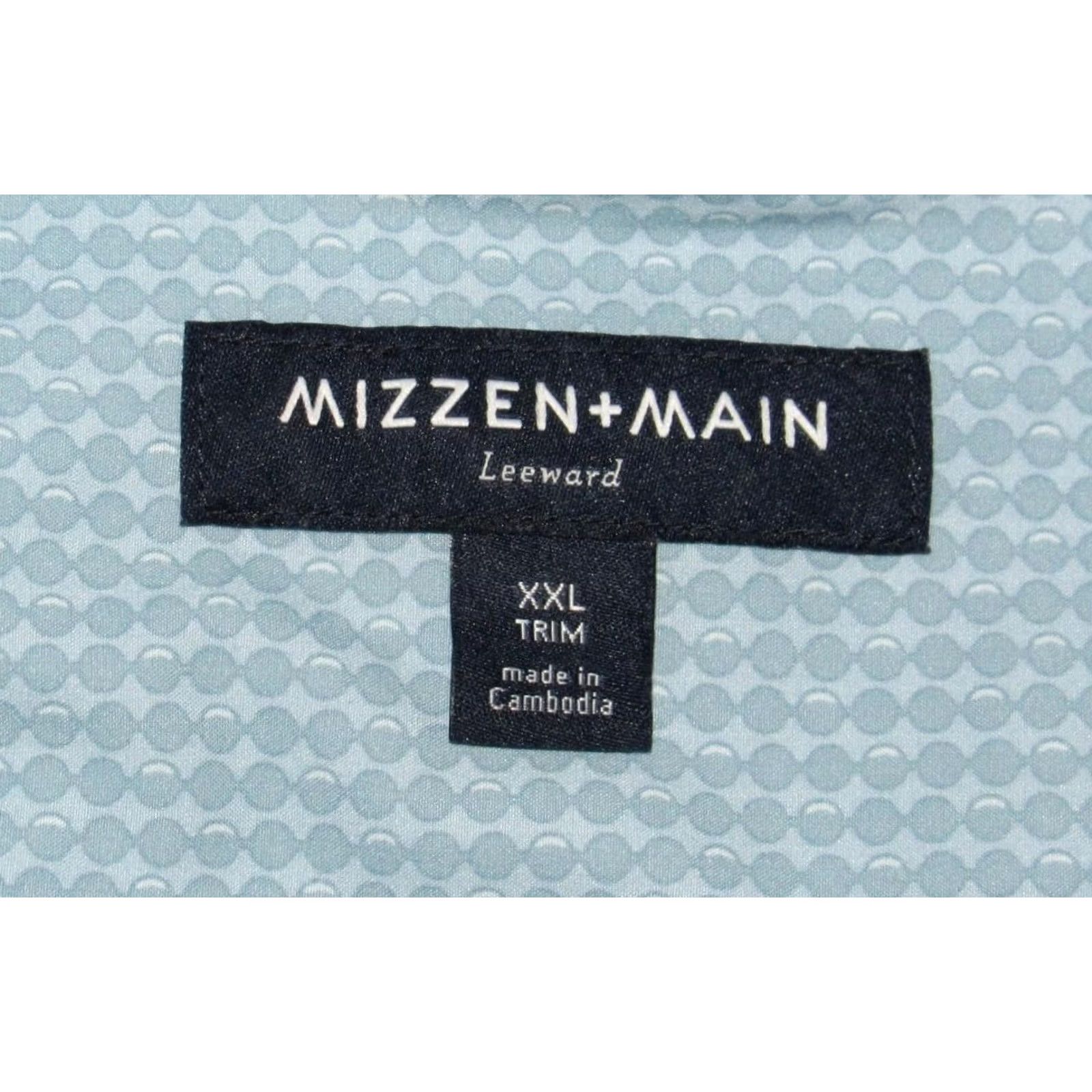 Mizzen+Main MIZZEN + MAIN Blue Printed Long Sleeve Button Down Shirt Trim XXL Mens Size US XXL / EU 58 / 5 - 3 Thumbnail