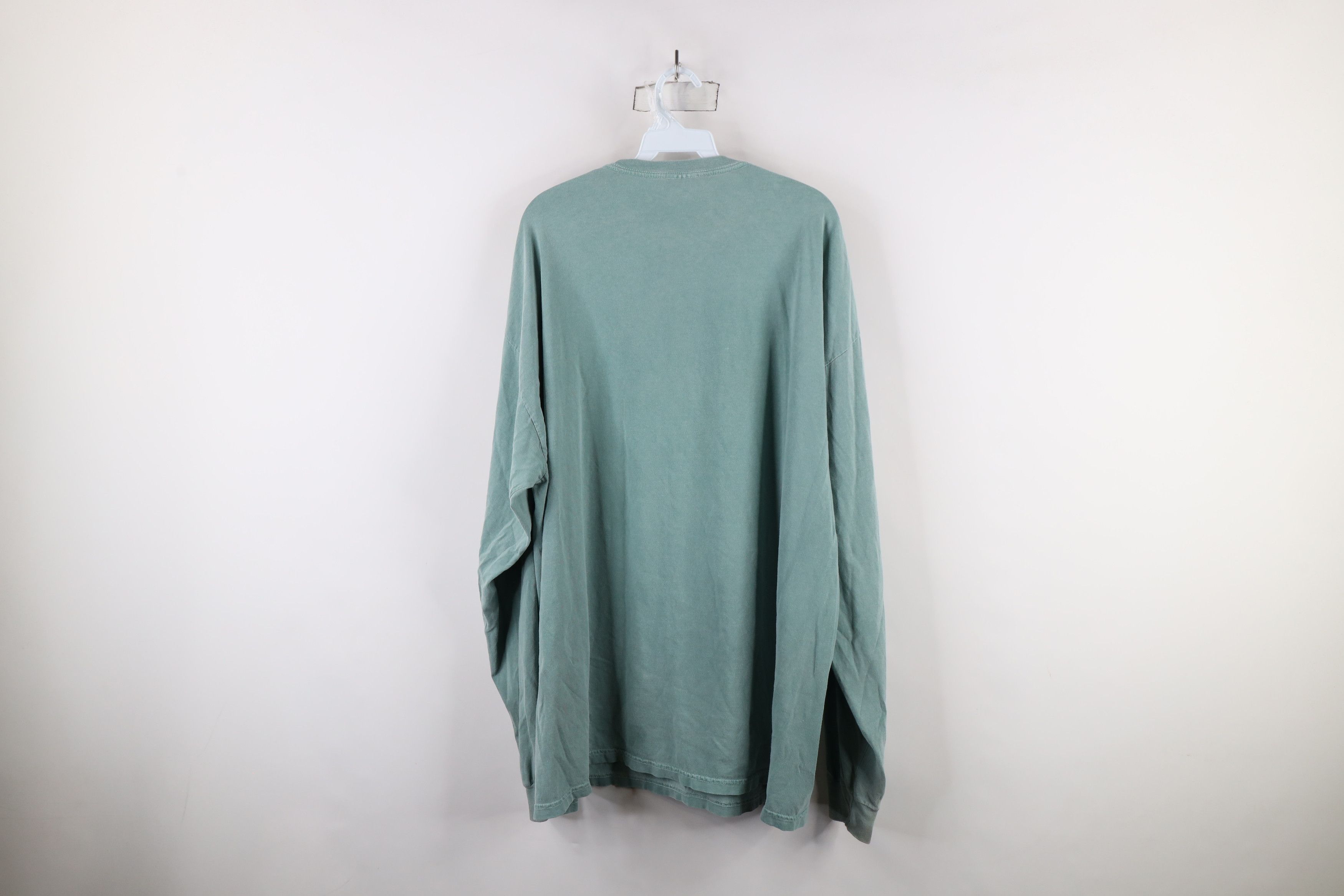 Vintage Vintage Stonewash Racing Long Sleeve T-Shirt Green Cotton Size US XXL / EU 58 / 5 - 12 Thumbnail