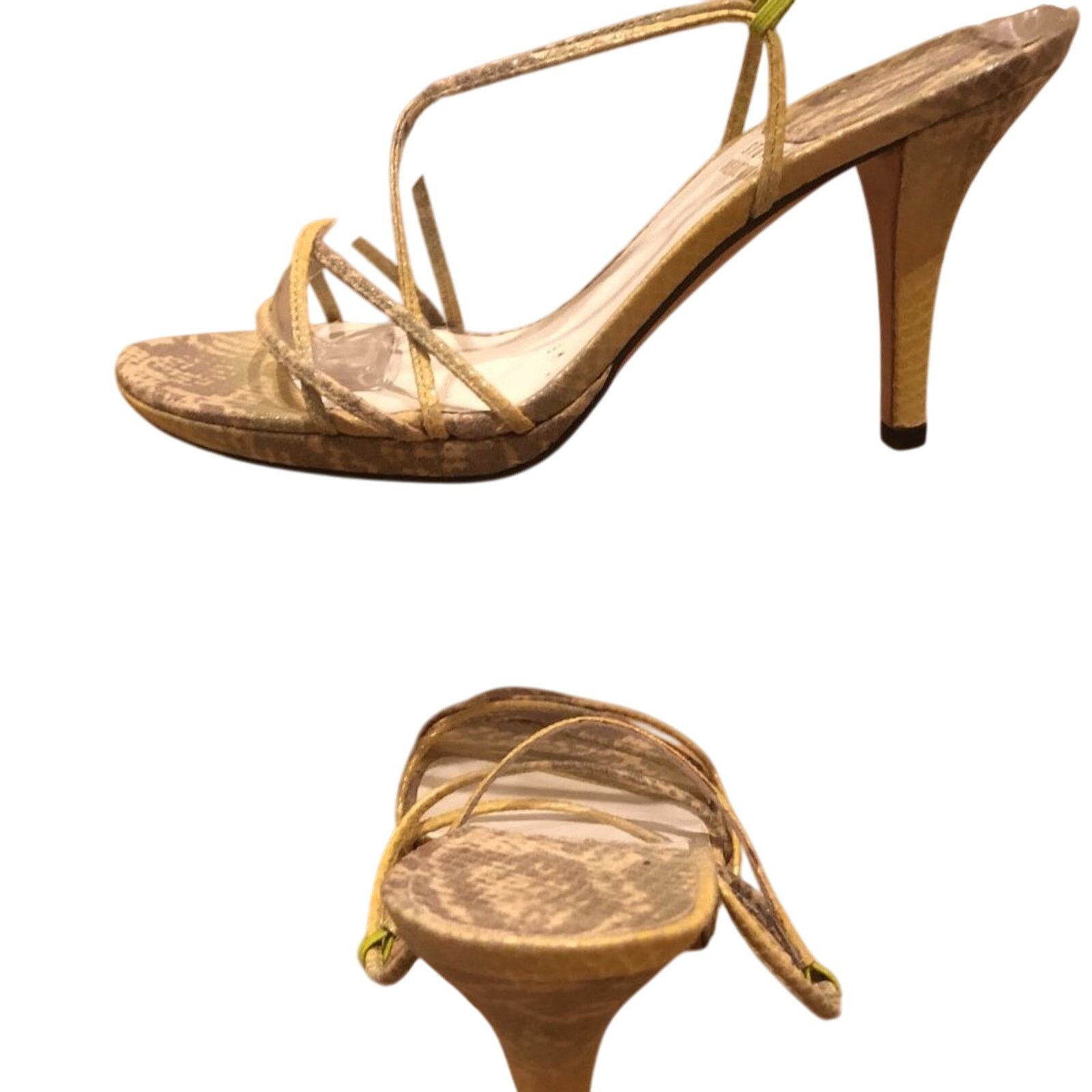 Stuart Weitzman Stuart Weitzman Lizard Leather Strappy Sandals Shoe $270 NWT Size US 8 / IT 38 - 8 Thumbnail