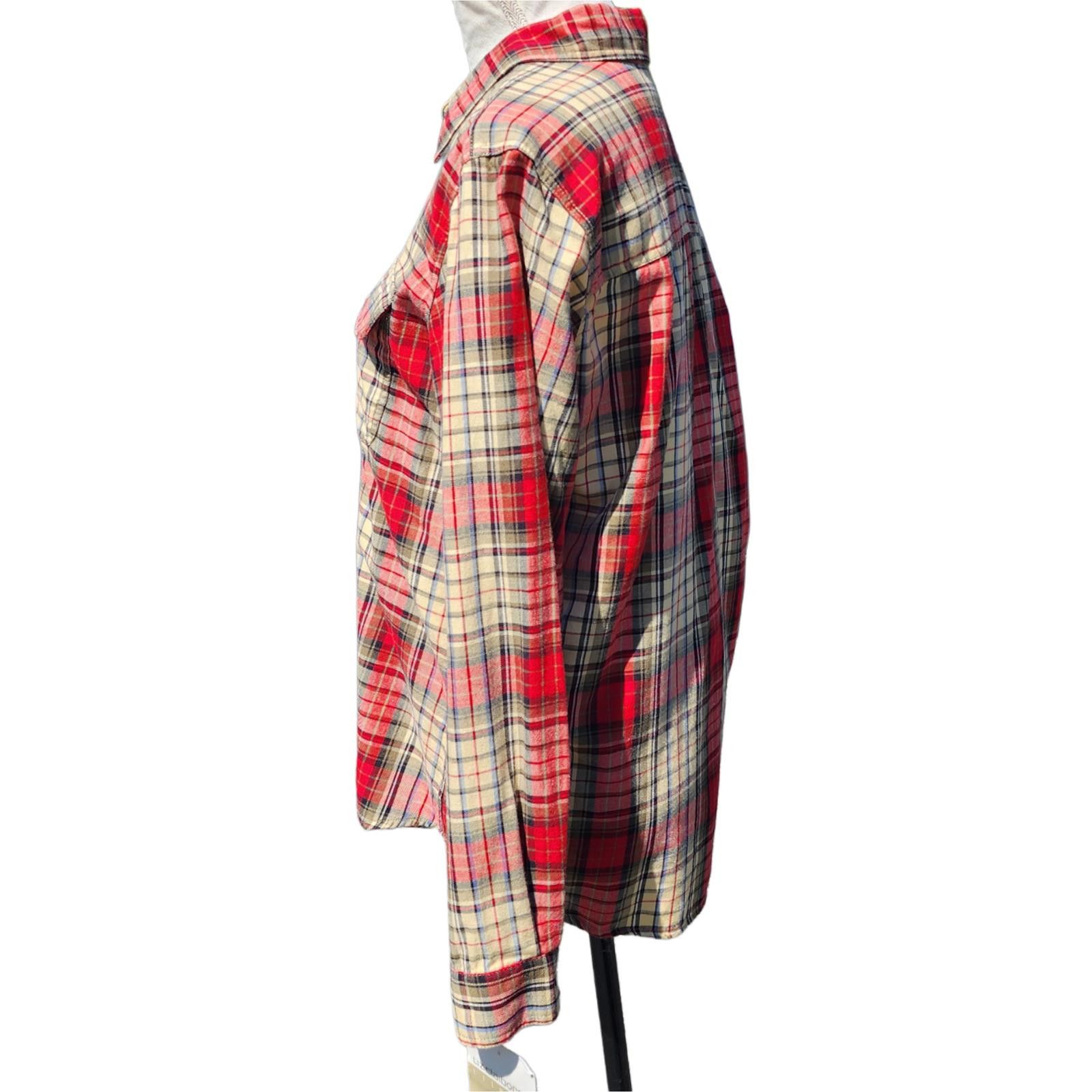 Designer Liz Claiborne. Vintage, Cotton Plaid Flannel. Size: S NWT Size S / US 4 / IT 40 - 6 Thumbnail
