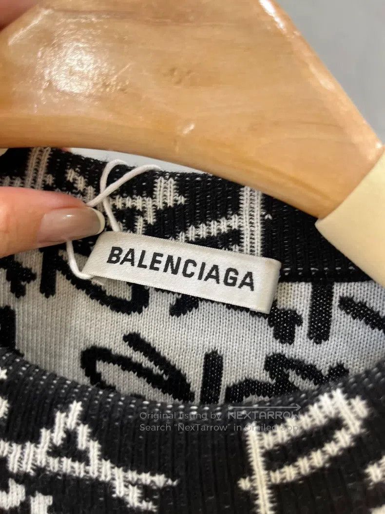 Balenciaga Balenciaga Thin Full Barrage Woolen Sweater Size US XS / EU 42 / 0 - 2 Thumbnail