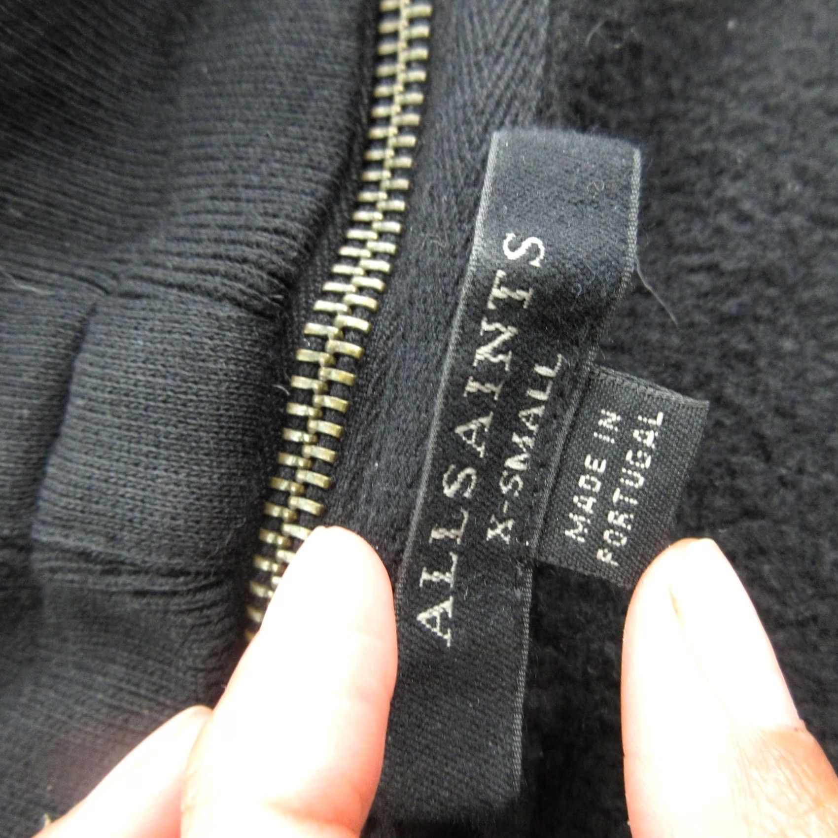 Allsaints VINTAGE AllSaints Dahlia Sweatshirt Womens XS Black Funnel Neck Asymmetrical Zip Size XS / US 0-2 / IT 36-38 - 5 Thumbnail